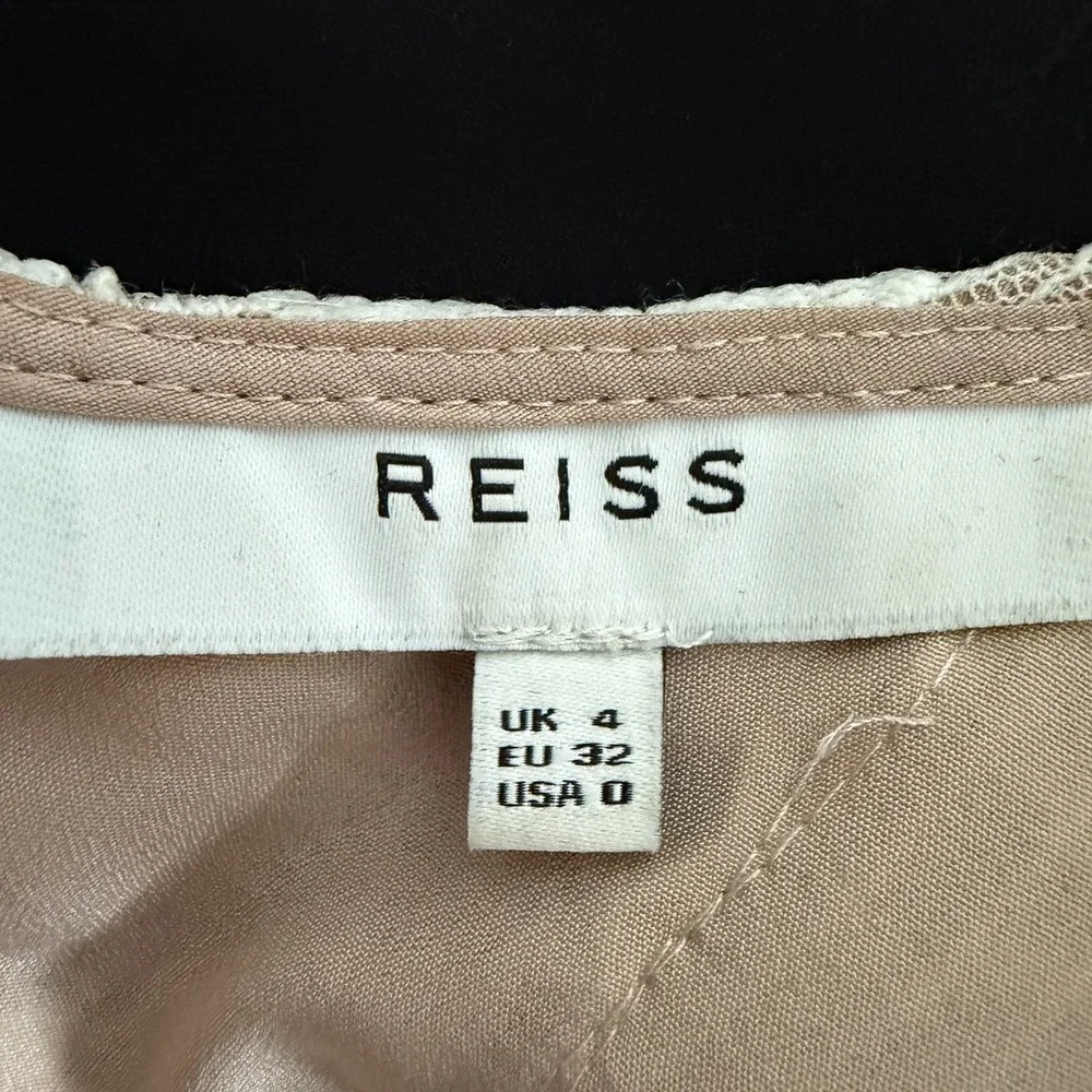 Reiss Suzy Lace Top Detail Jumpsuit Women's Size 4‎ (XS) Crew Neck Sleeveless